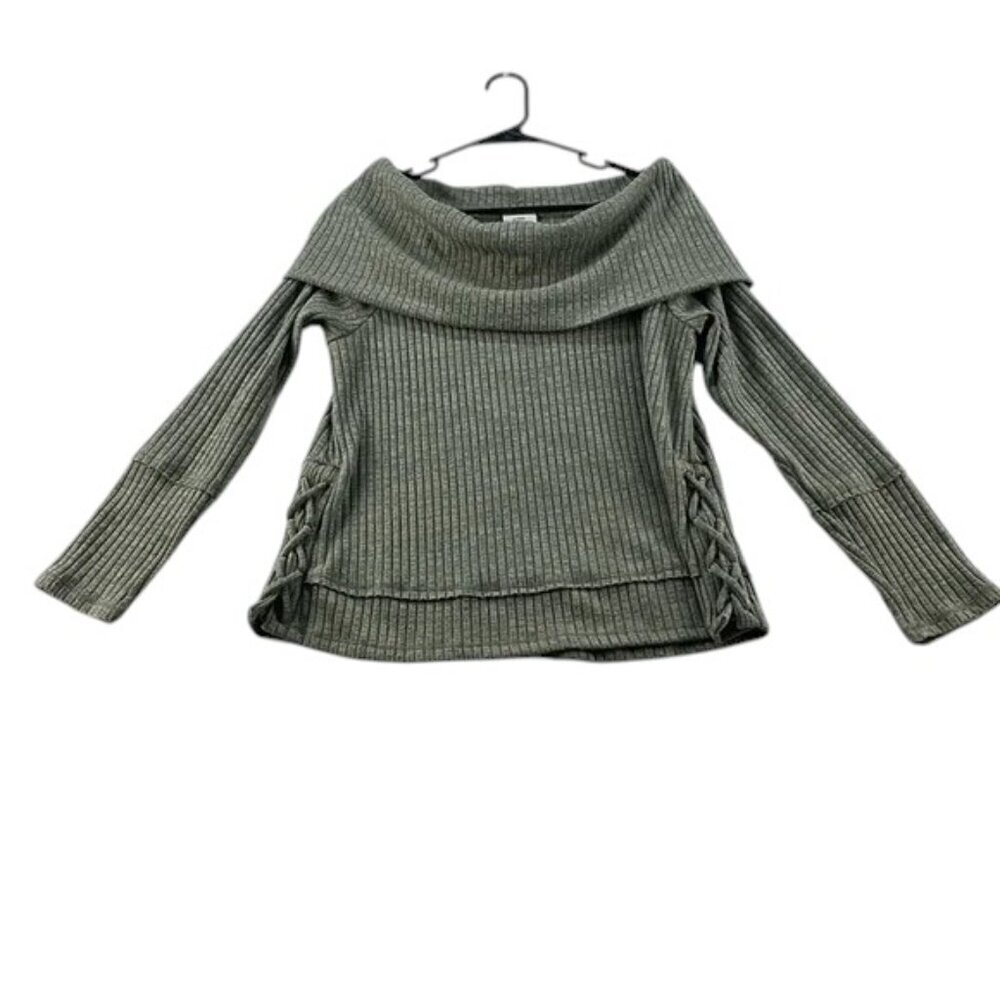 Knox Rose Off-the-Shoulder Sweater Green Women's Size L